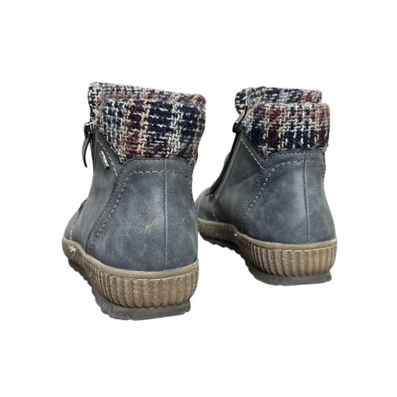 Women's Spring Step Blue Ruched Ankle Boots - Size 10 - Picture 5 of 9